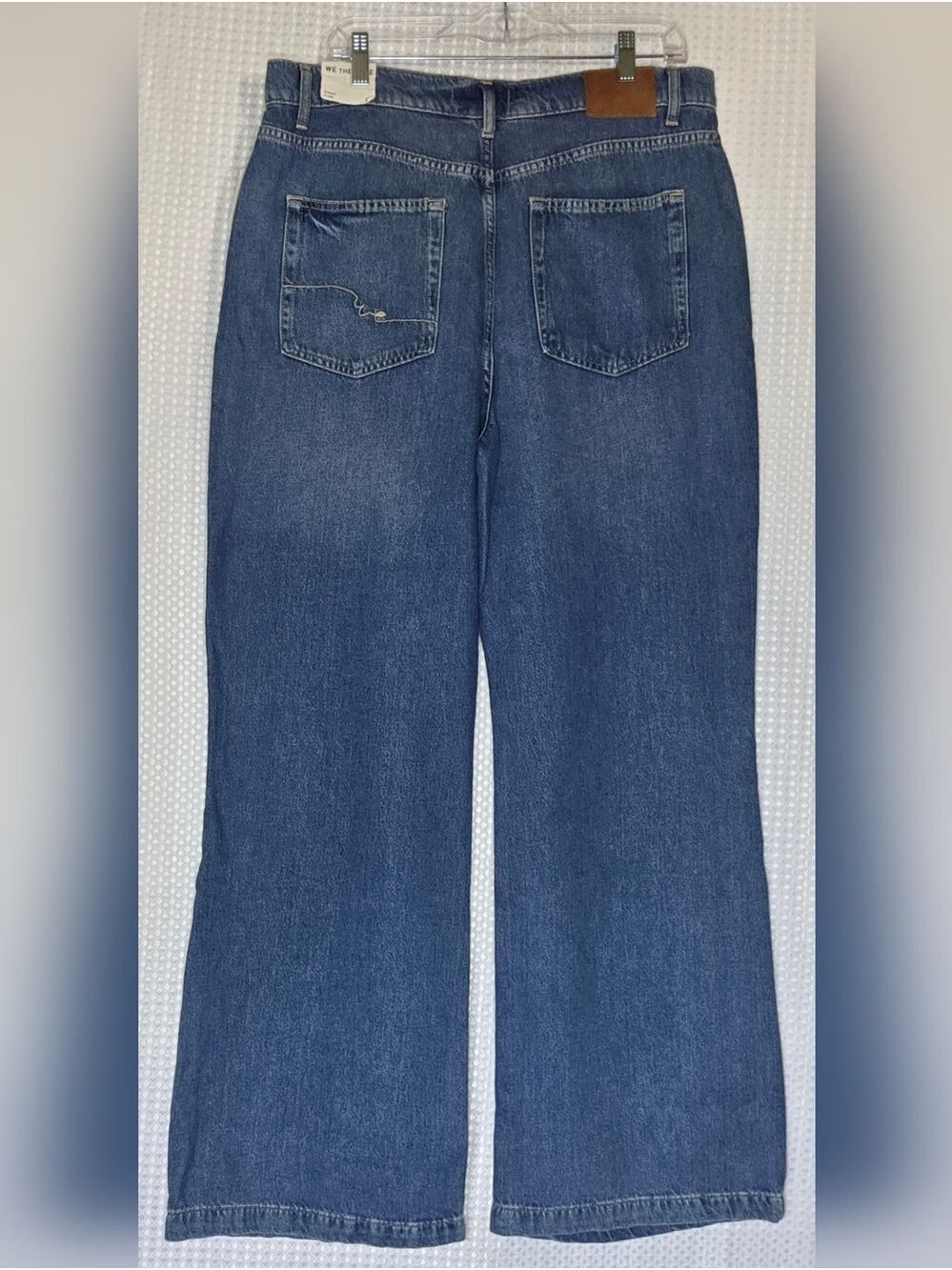 Free People Jeans 31 High Rise Wide Leg Denim Trendy Relaxed Chic NWT - Picture 6 of 11